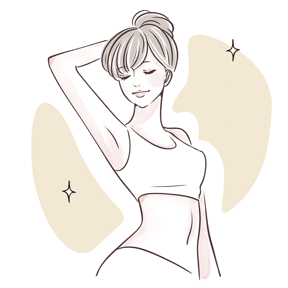 自信満々な女性 topカットイラスト